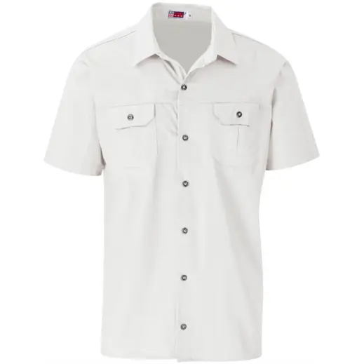 Mens Short Sleeve Wildstone Shirt White Front